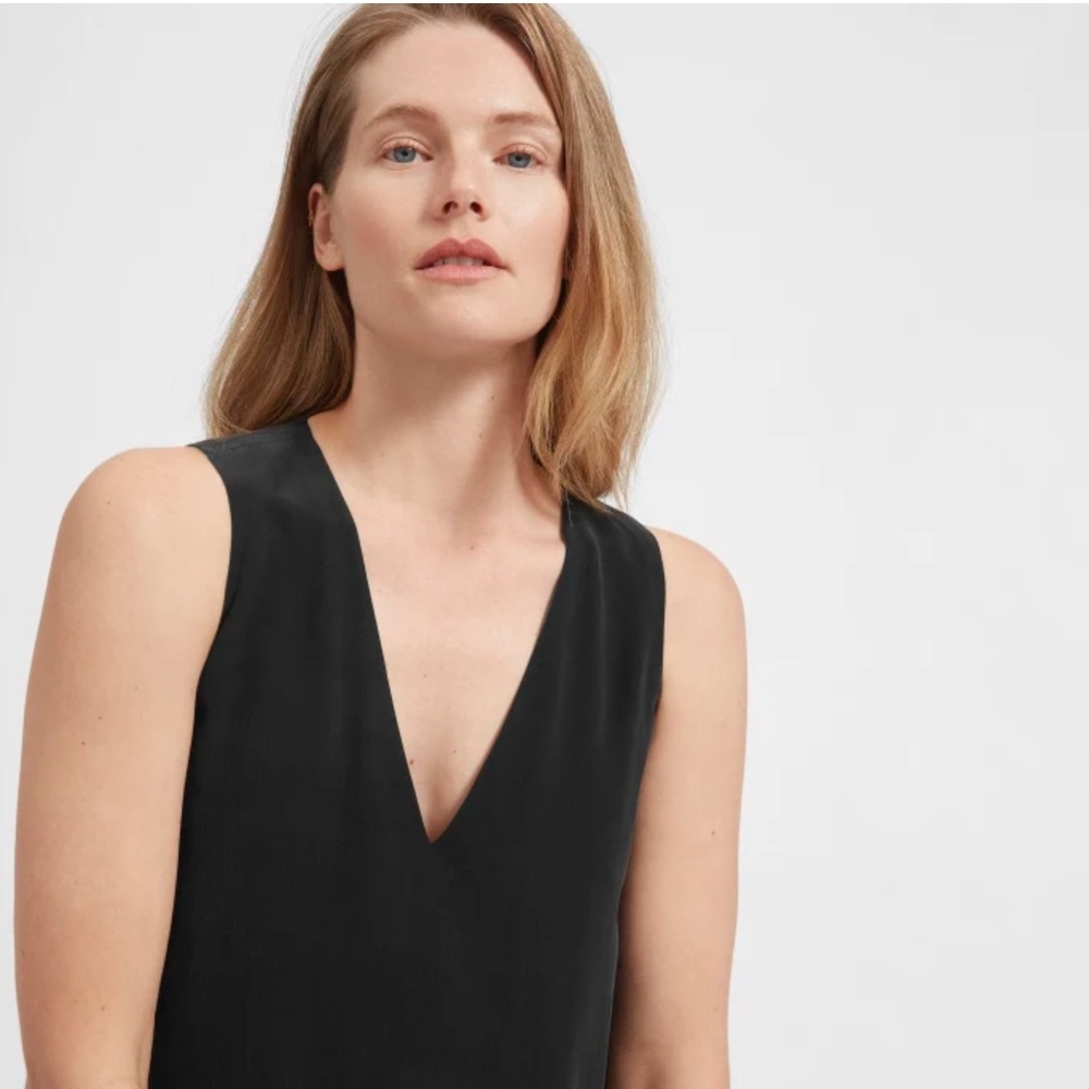 Everlane Double-Lined Silk V-neck Tank